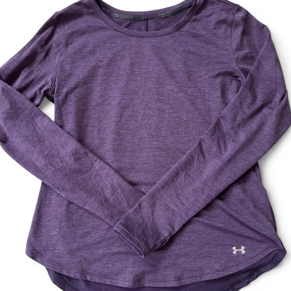 Under Armour Women's Heathered Purple Long Sleeve Tee